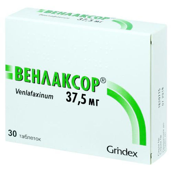 Венлаксор таблетки 37.5 мг №30